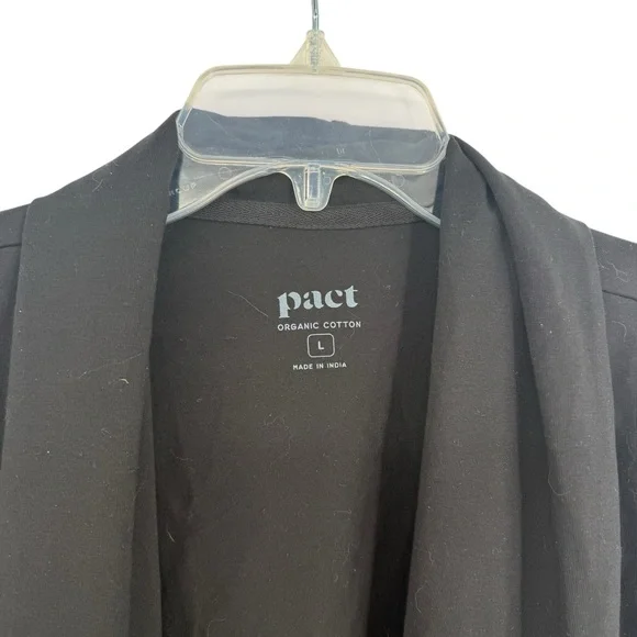 Pact Women’s Organic Luxe Essential Swing Cardigan Size L Black Sustainable - Picture 4 of 8